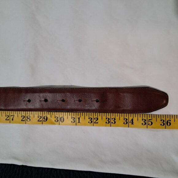 Vtg 1993 Brighton Brown Leather Belt With Silver Tone Heart Buckle Size L #44307 - Picture 9 of 9
